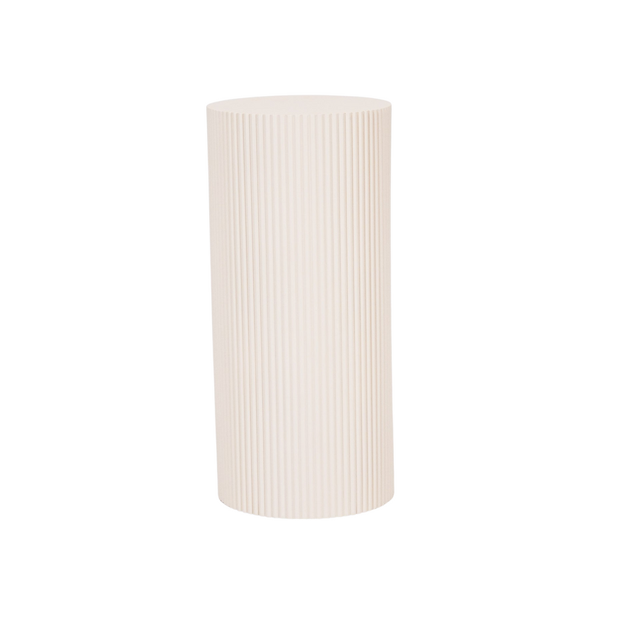 Bijzettafel / Zuil - Cilinder - MDF - Zand - 30x30x65cm