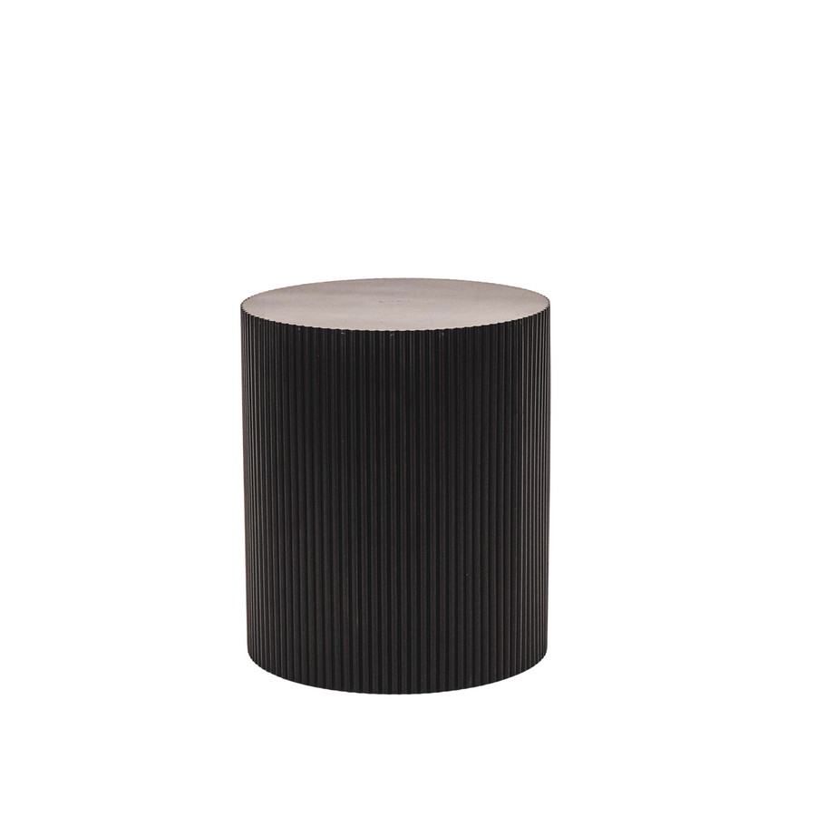 Bijzettafel - Cilinder - MDF - Zwart - 39x39x45cm