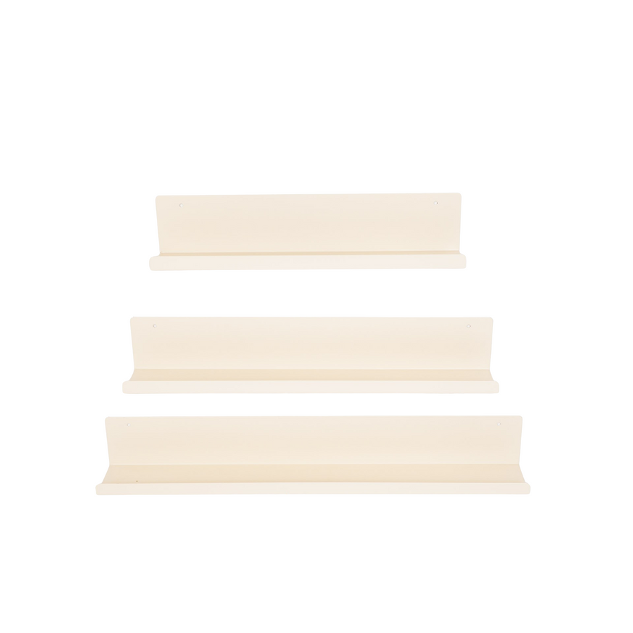 Wall shelves - Metal - Beige - Set of 3 - 40/50/60cm