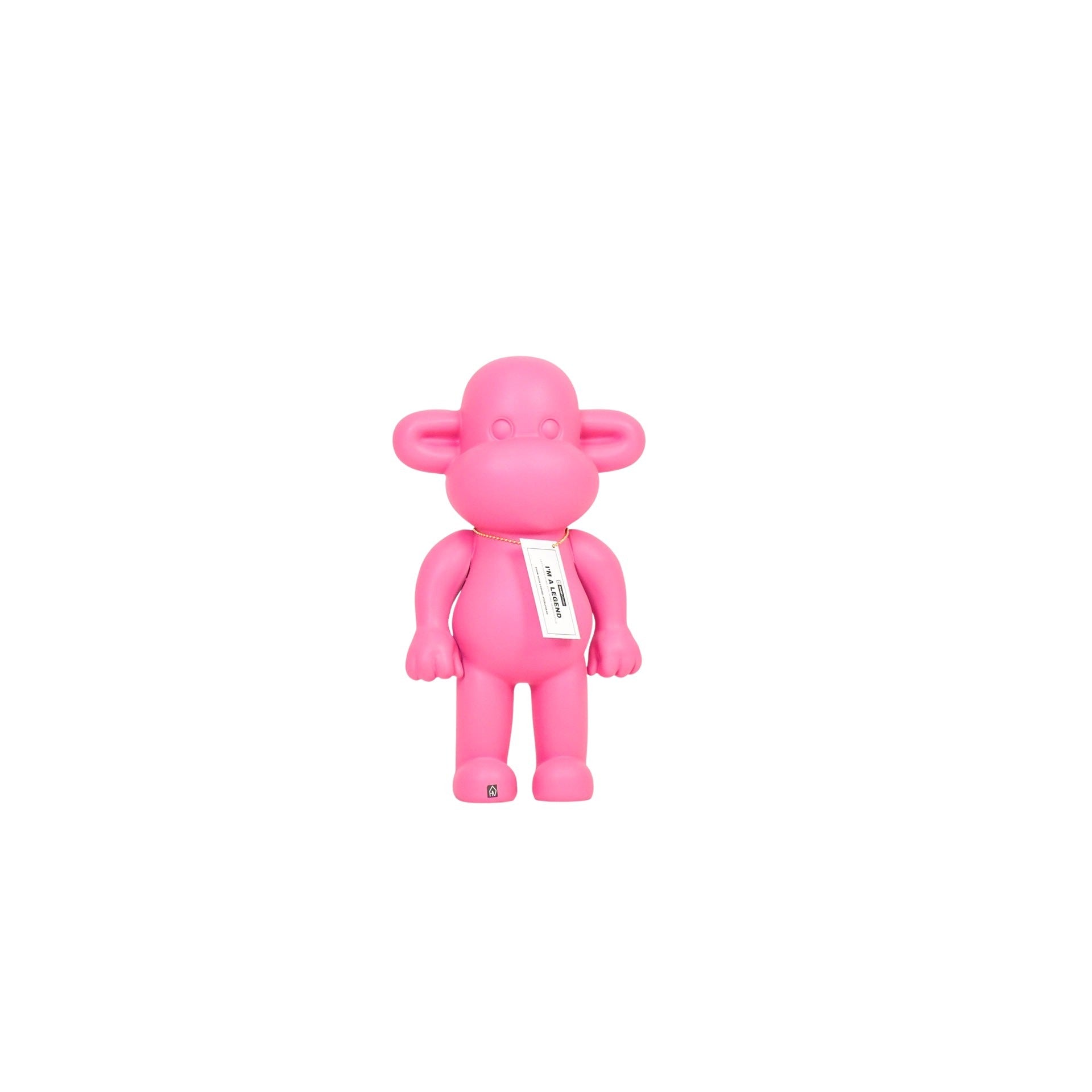 Ornament - Aap Beeld 'The Legend' - Polyresin - Roze - 20,5x13,5x35cm
