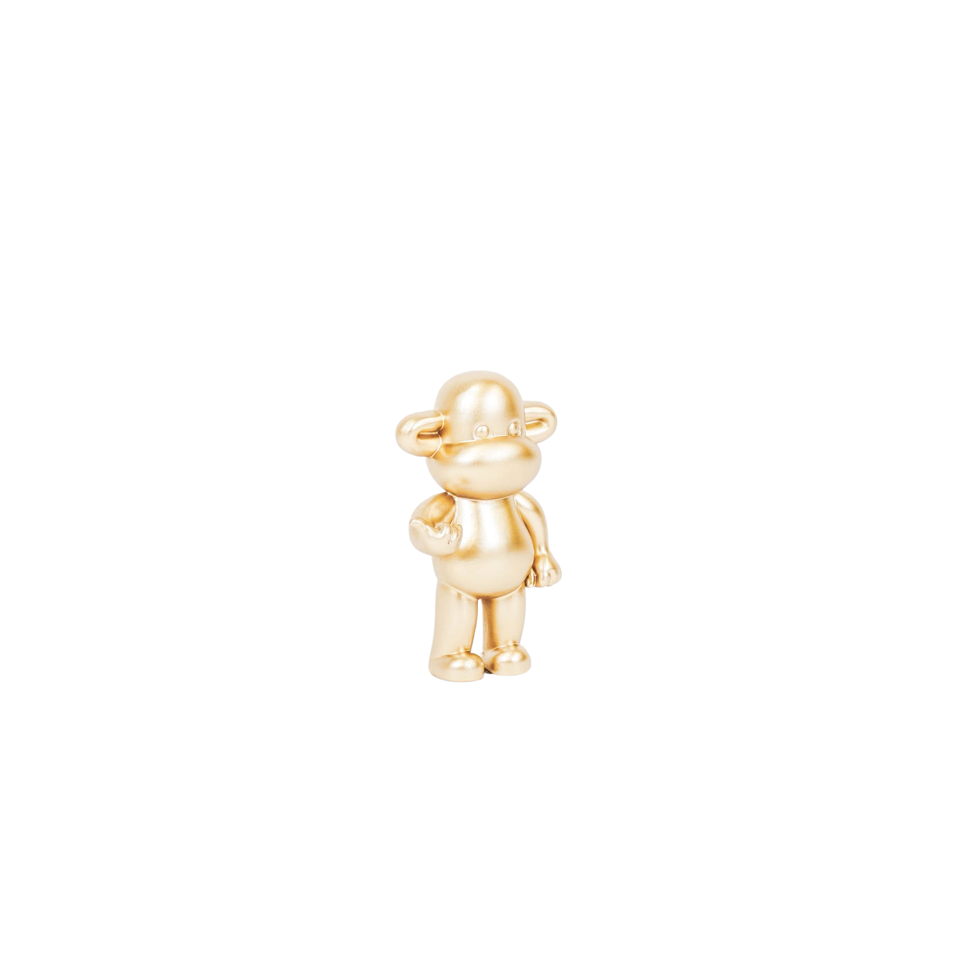 Ornament - Hang loose Aap Beeld 'The Legend' - Polyresin - Goud - 11x7x19cm
