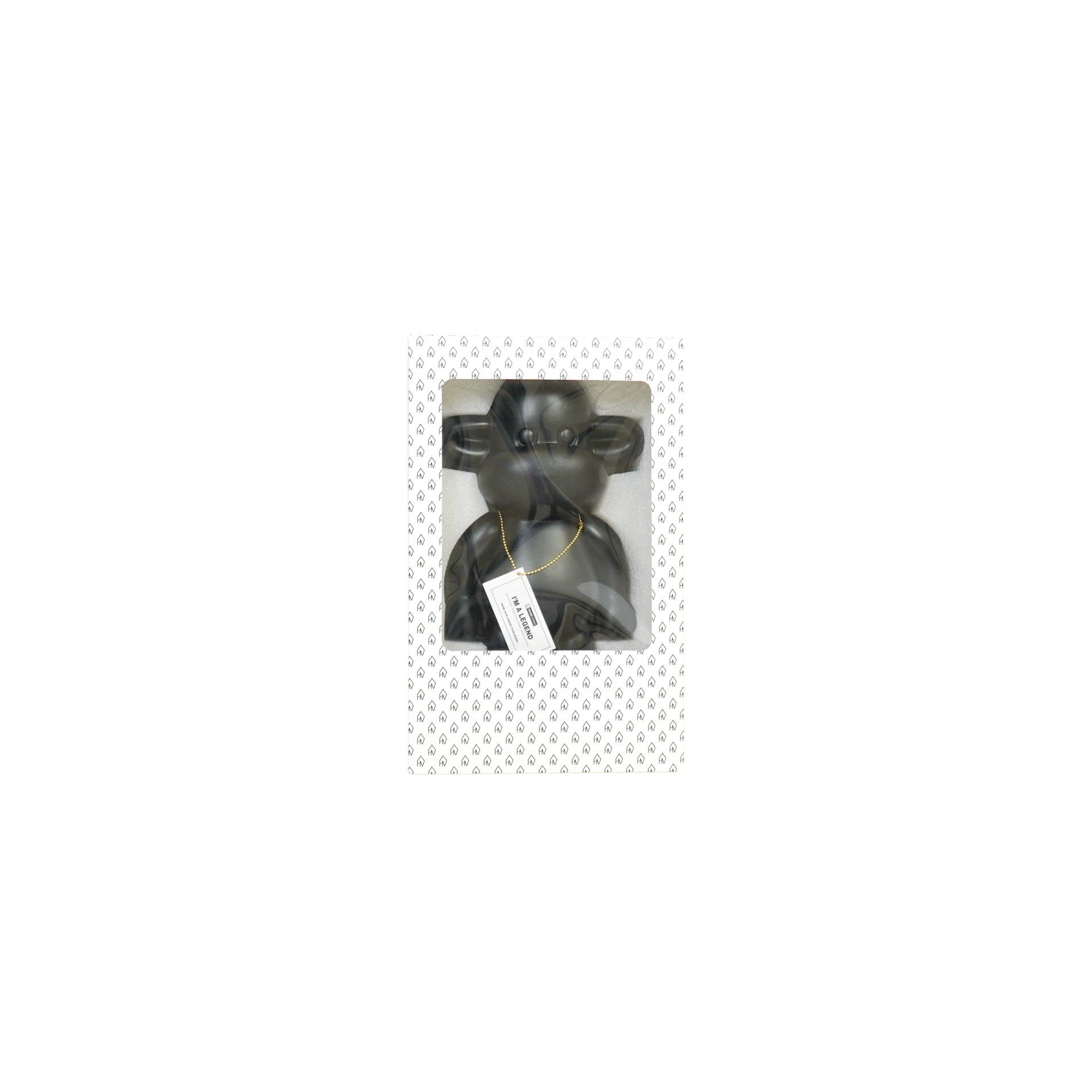 Ornament - Aap Beeld 'The Legend' -Polyresin - Zwart - 33x21x50cm