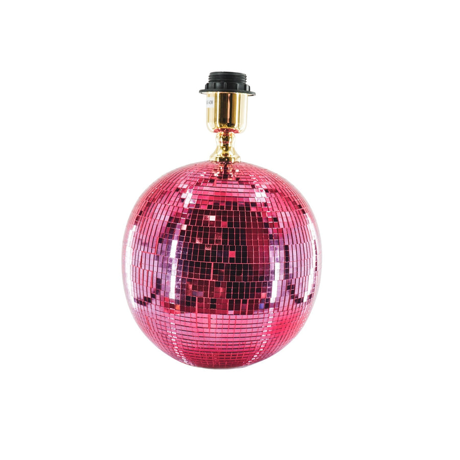Tafellamp - Discobal - Glas - Roze - 20x20cm