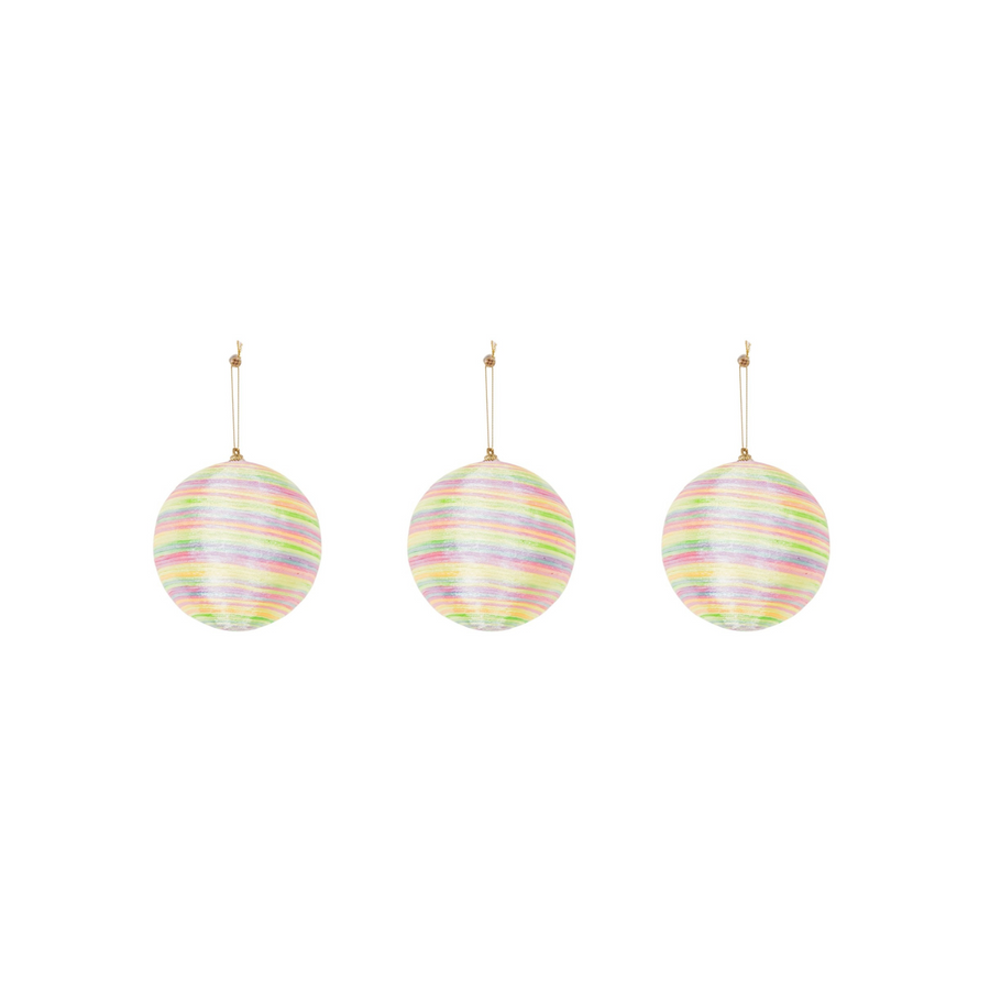 Christmas Pendants - Christmas Baubles - Foam - Fluorescent Colours - S3 - 10 cm