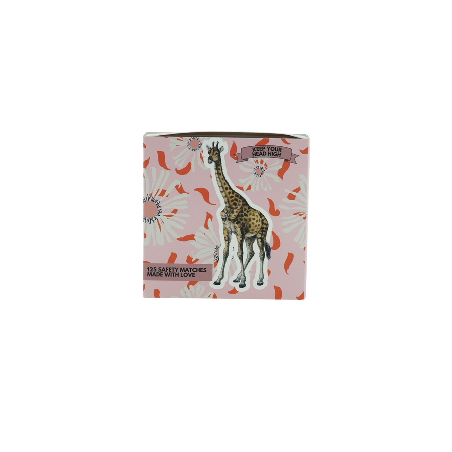 Matches - Lucifer Box Giraffe - Pink - 11x11x3cm