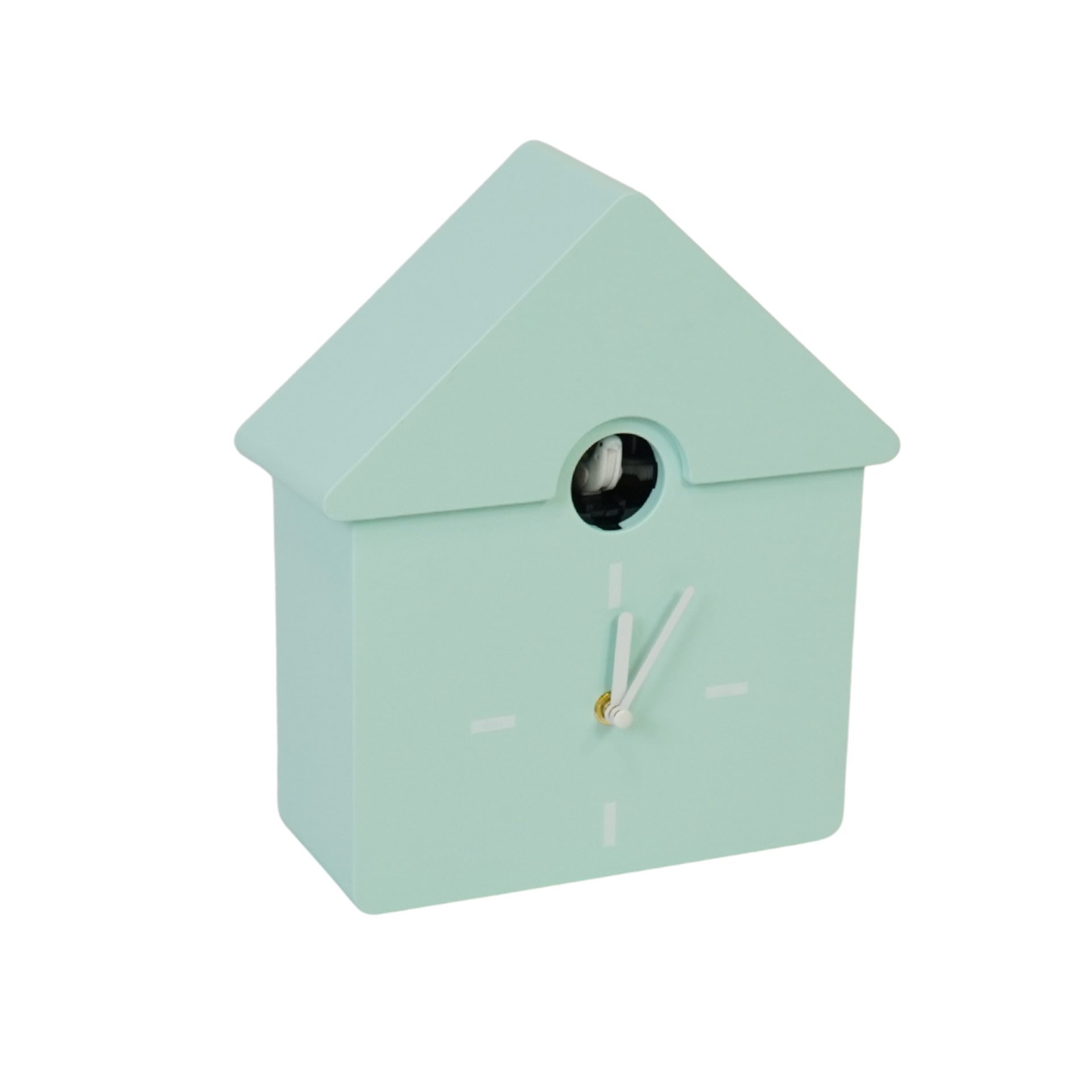 Klok- Wandklok Koekoeksklok - Light Green- 24x27x9cm