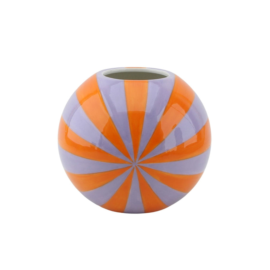 Vase - Flower vase Swirl - Dolomite - Orange/Lilac - 20x20x17cm