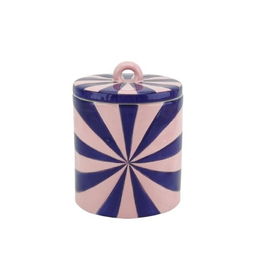 Opbergpot - Swirl - Roze/Blauw - Dolomiet - 11x11x14,5cm