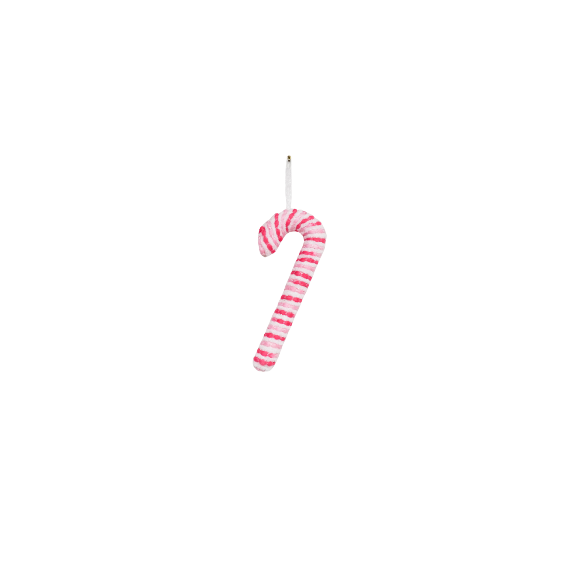 Kerstversiering - Zuurstok - Roze/ Wit - Foam -  21 cm