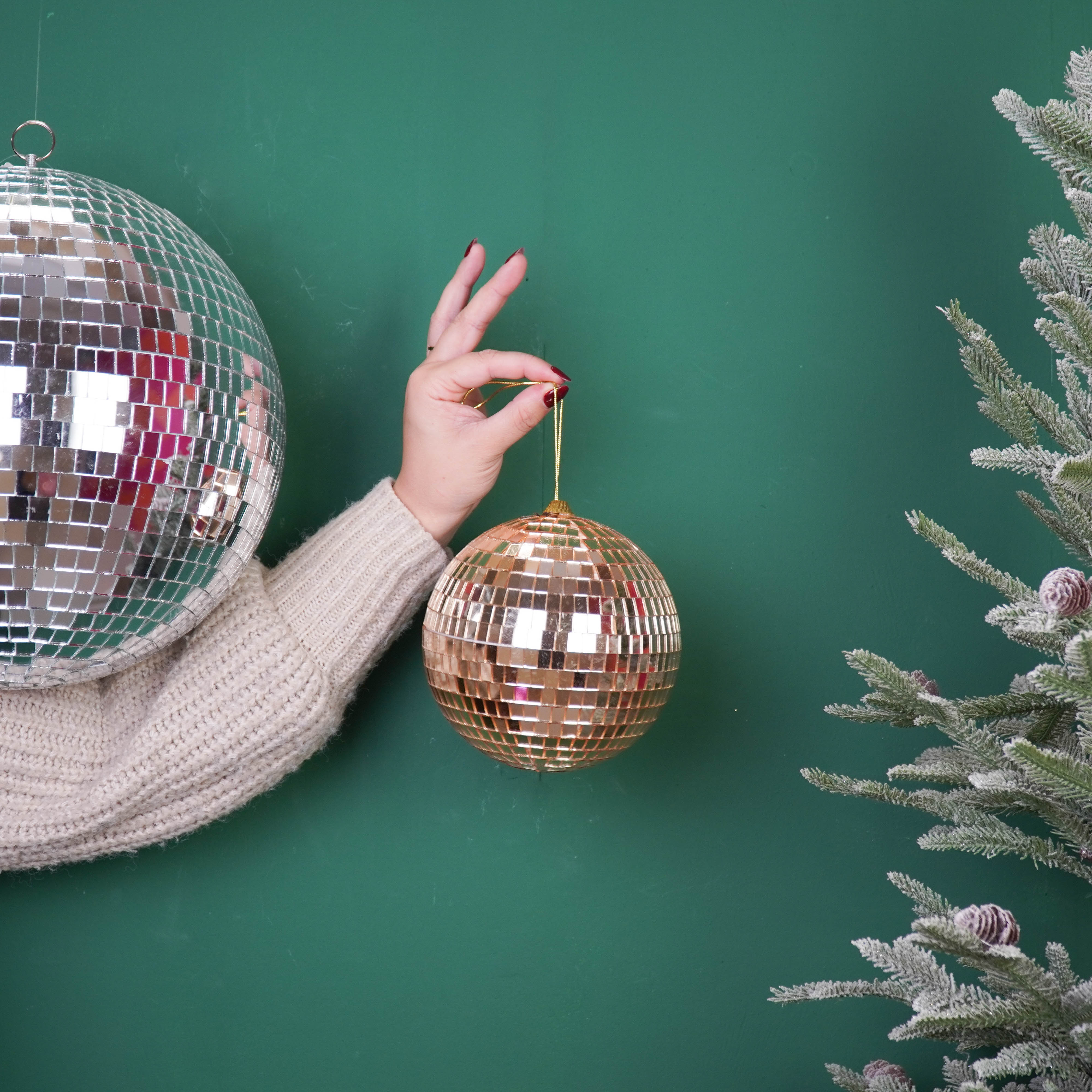 Kerstversiering -  Kersthanger - Discobal - Foam - Goud - 15x15x15cm