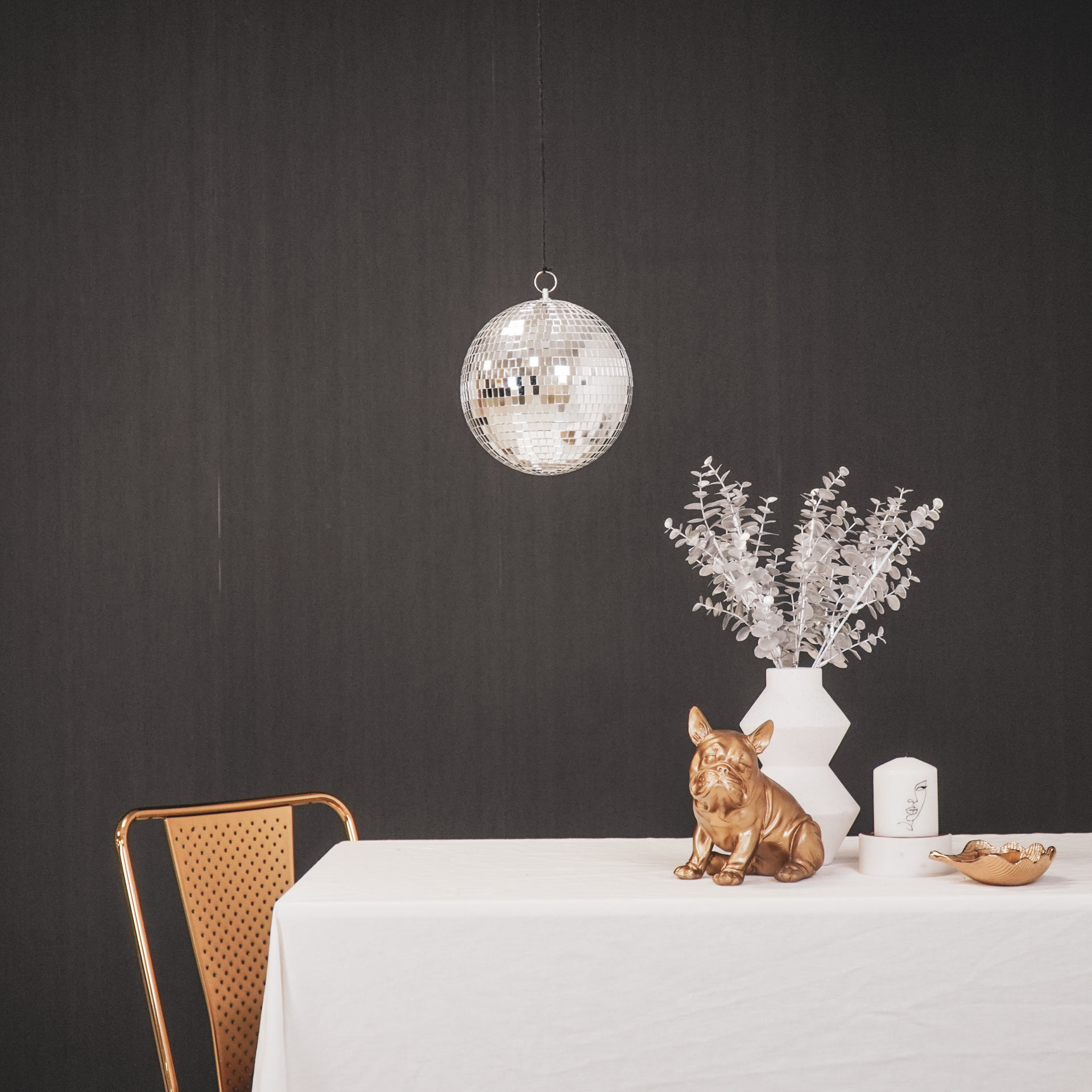 Kerstversiering -  Kersthanger - Discobal - Foam - Zilver - 20x20x20cm