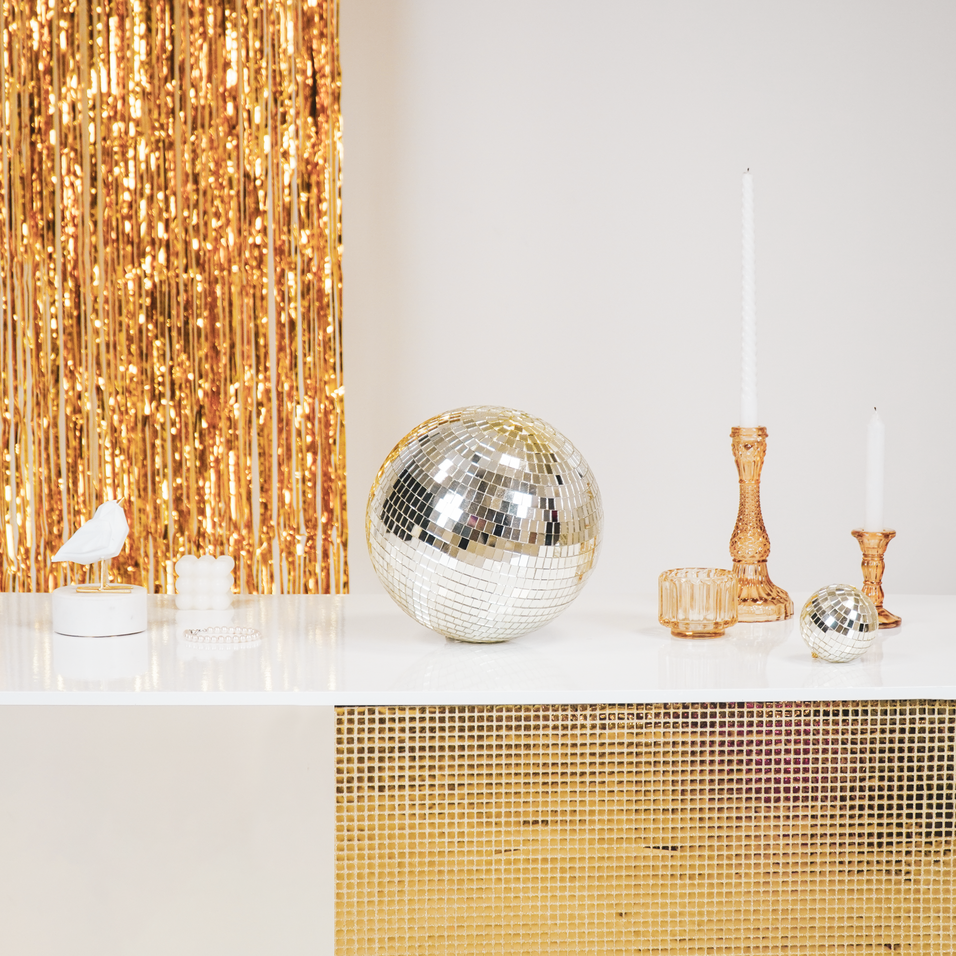 Kerstversiering -  Kersthanger - Discobal - Foam - Goud - 25x25x25cm