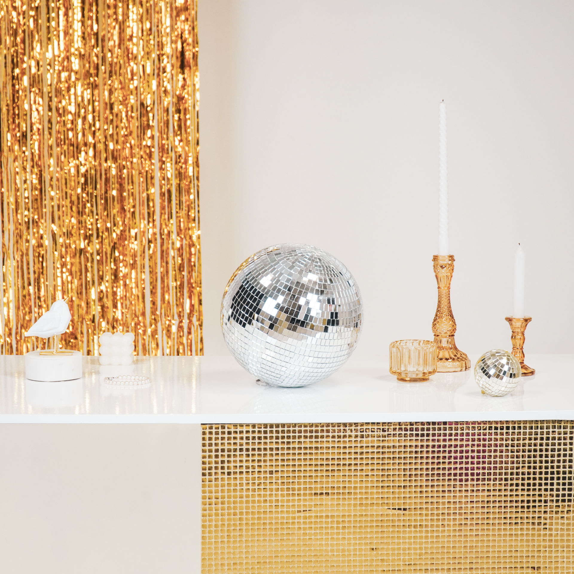 Kerstversiering -  Kersthanger - Discobal - Foam - Zilver - 25x25x25cm