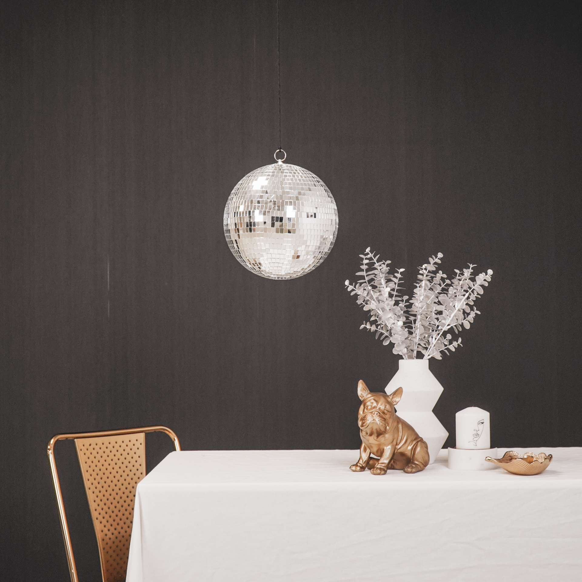 Kerstversiering -  Kersthanger - Discobal - Foam - Zilver - 25x25x25cm