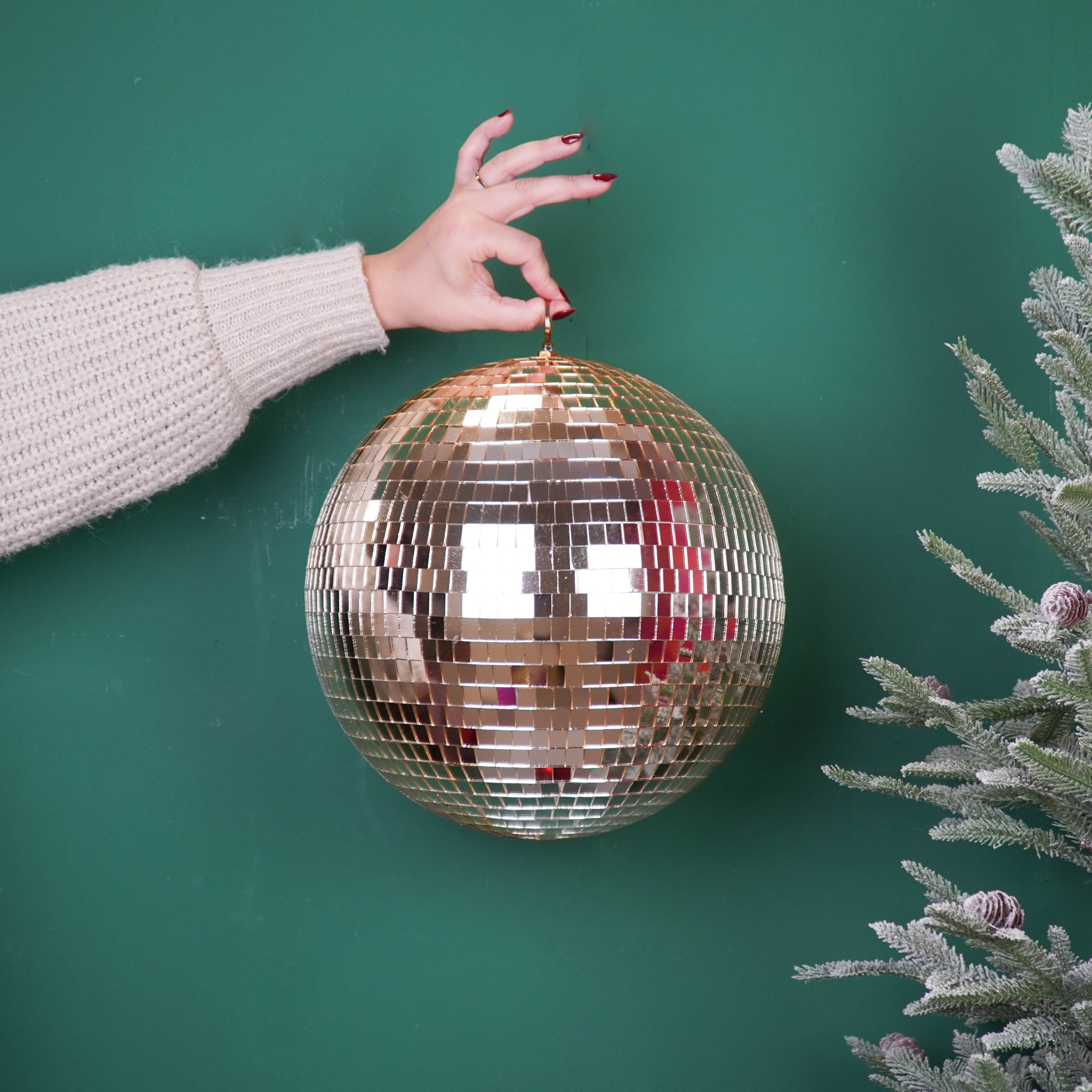 Kerstversiering -  Kersthanger - Discobal - Foam - Goud - 30x30x30cm