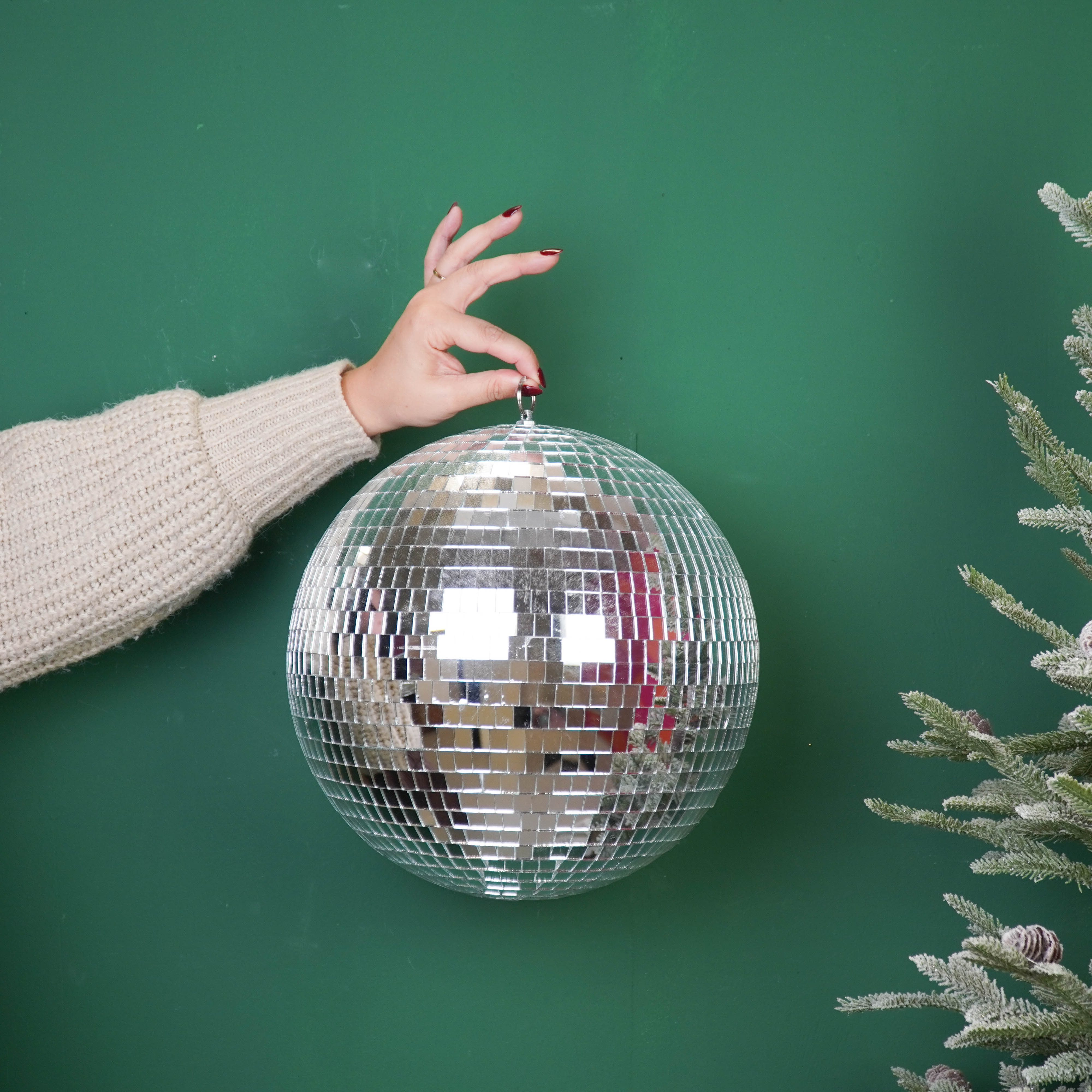 Kerstversiering -  Kersthanger - Discobal - Foam - Zilver - 30x30x30cm