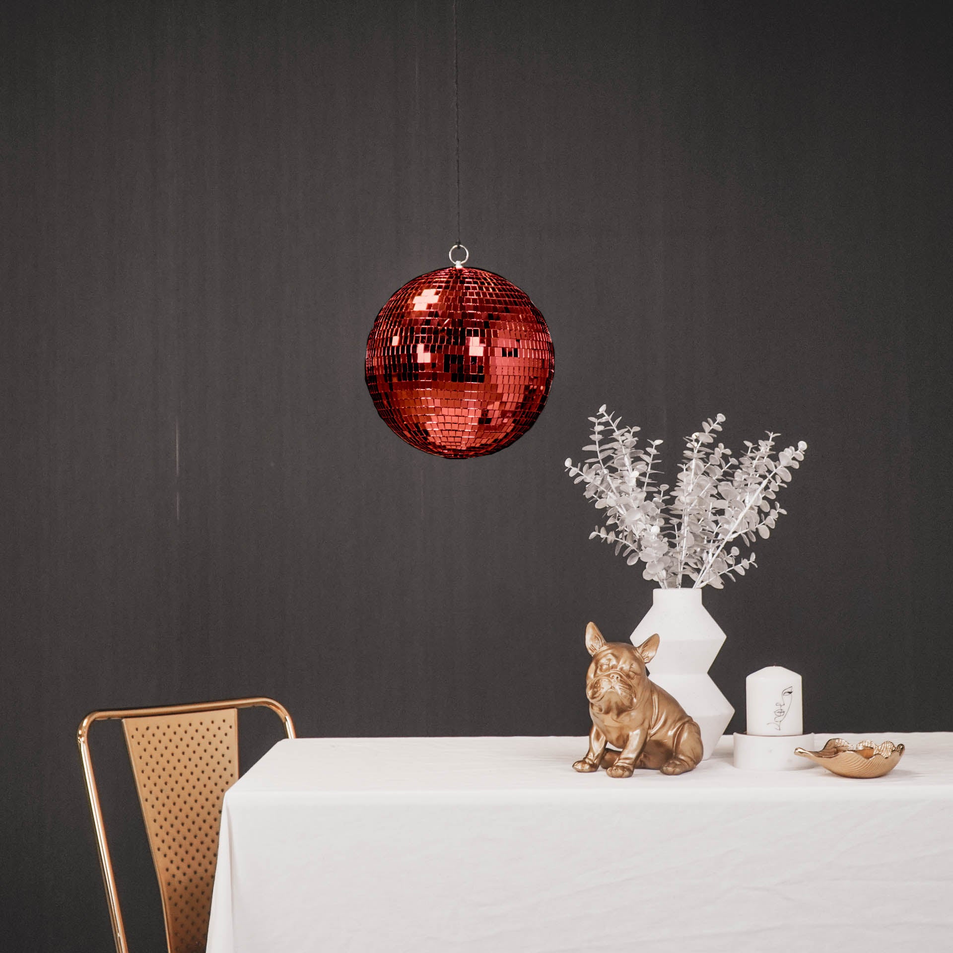 Kerstversiering -  Kersthanger - Discobal - Foam - Rood - 20x20x20cm