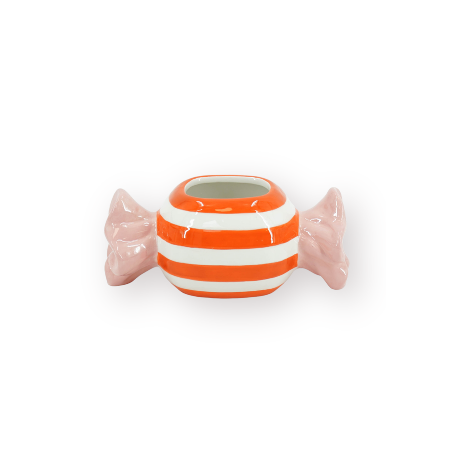 Pot - Plantenpot Snoepje - Dolomiet - Roze/Oranje - 17x8x8 cm
