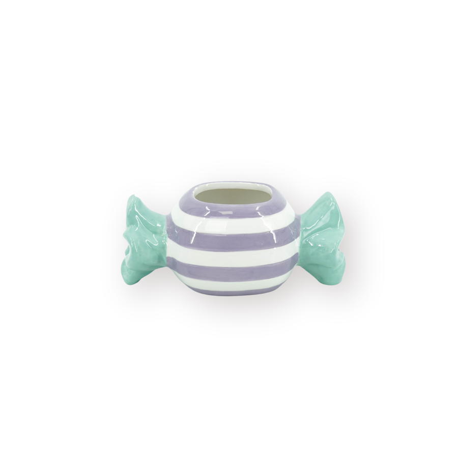 Pot - Plantenpot Snoepje - Dolomiet - Groen/Lila - 12.5x6x6 cm
