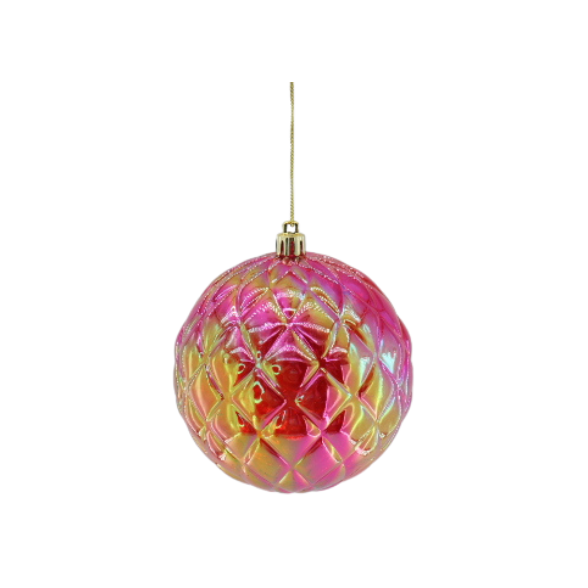 Kersthanger -  Kerstbal - Kunststof - Rood - 10x10cm