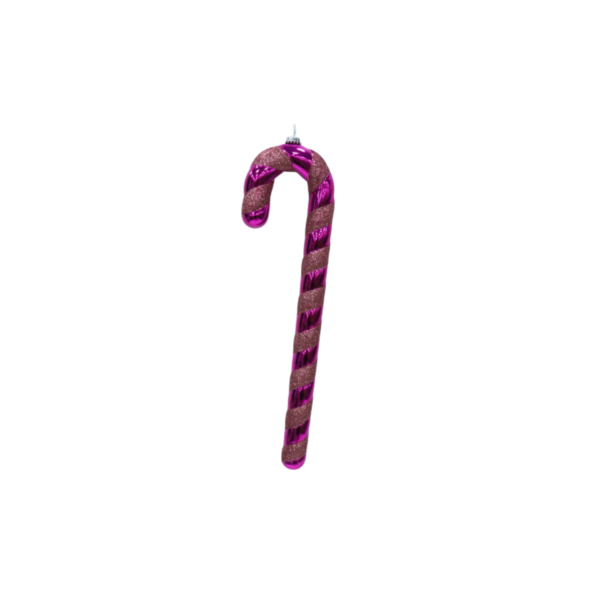 Kerstversiering -  Zuurstok -  Kunststof -  Roze/Rood  - 11x3x42 cm