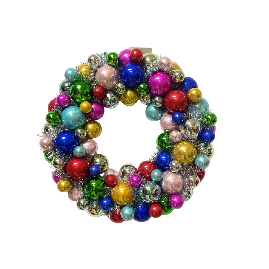 Christmas decoration - Christmas Wreath Christmas baubles - Plastic - Multicolour - 34x10 cm