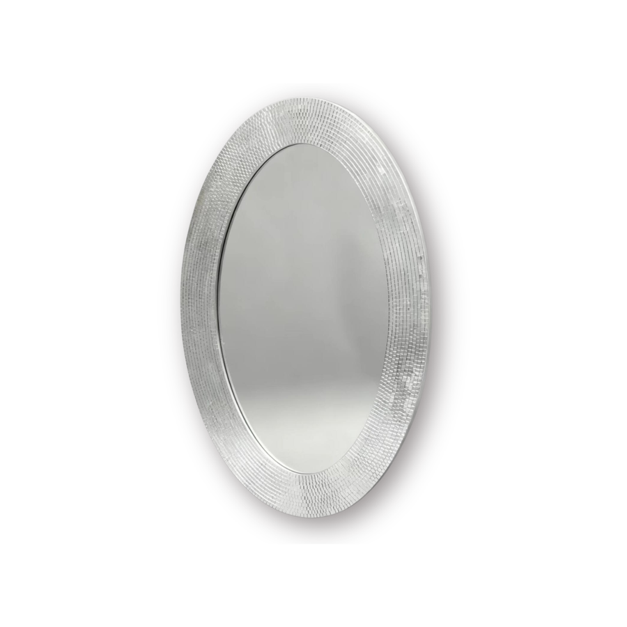Spiegel - Wandspiegel Discosteentjes - Zilver - 60x1x40cm