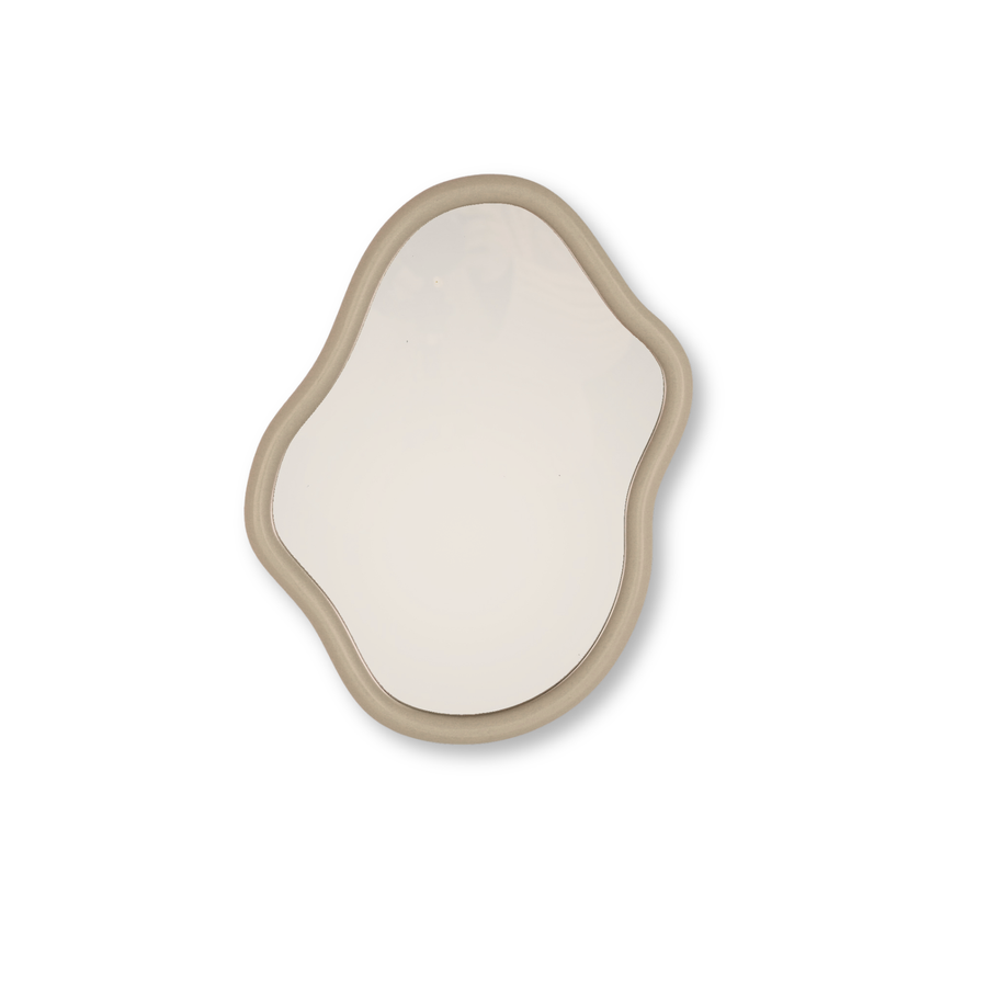 Spiegel - Wandspiegel Organische Vorm - Taupe - 30x40cm