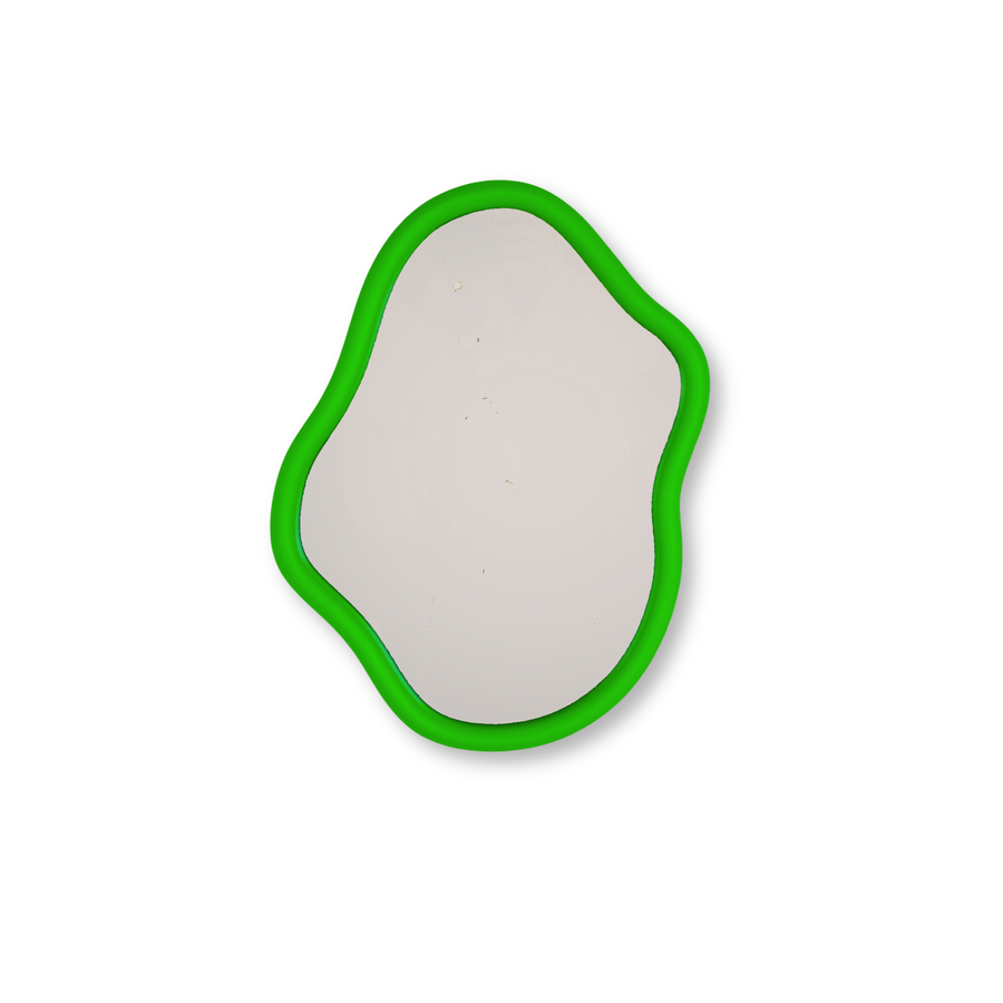 Mirror - Wall Mirror Organic Shape - Green - 30x40cm