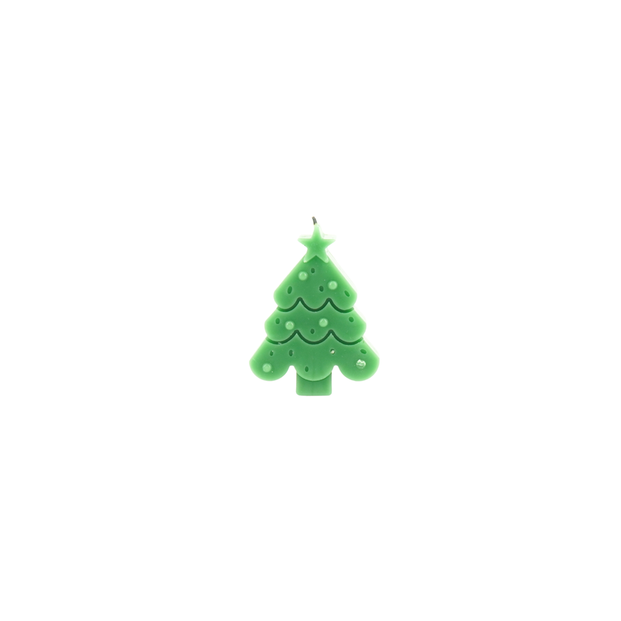 Kaars - Kerstboom - Was - Groen - 70 gram