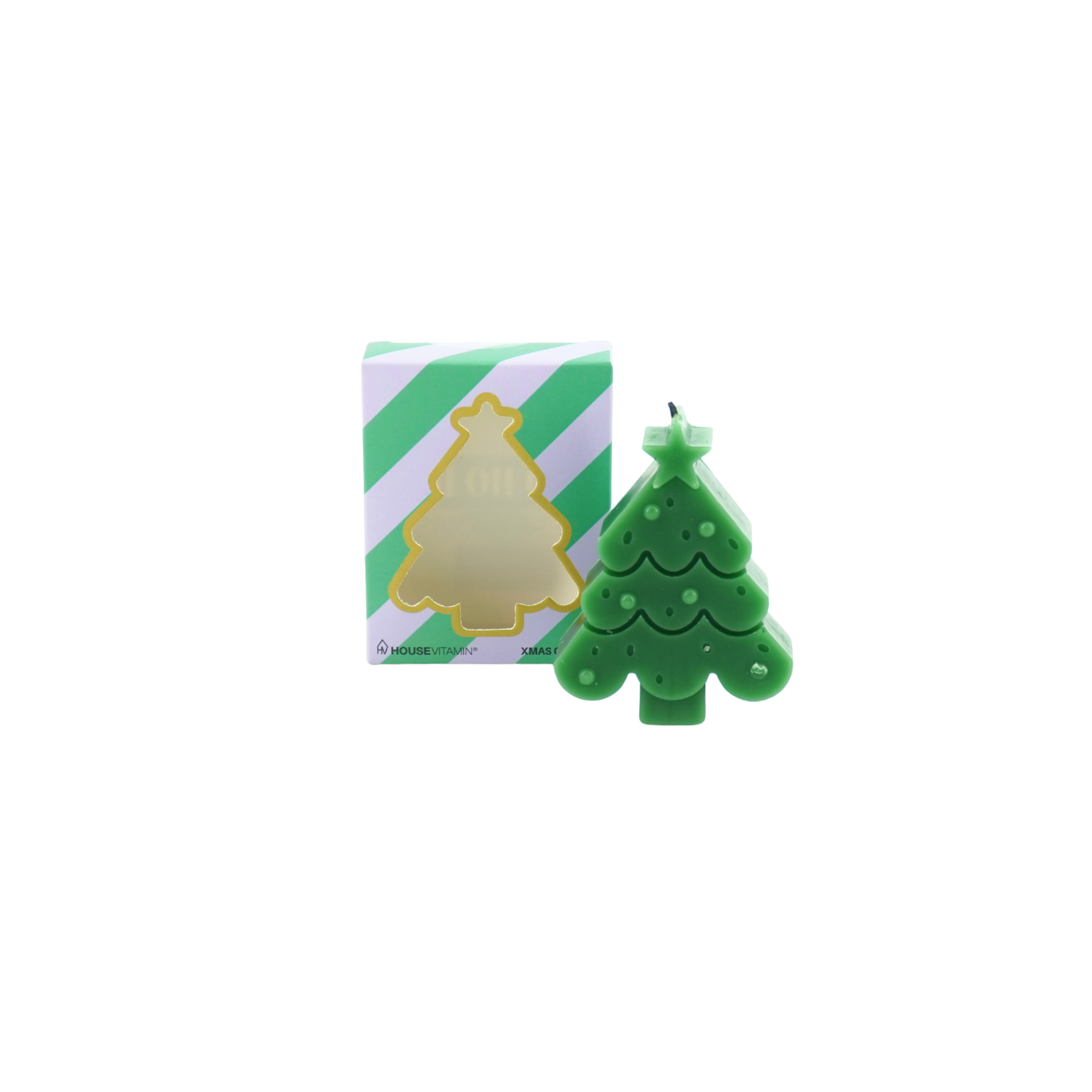 Kaars - Kerstboom - Wax - Groen - 70gram