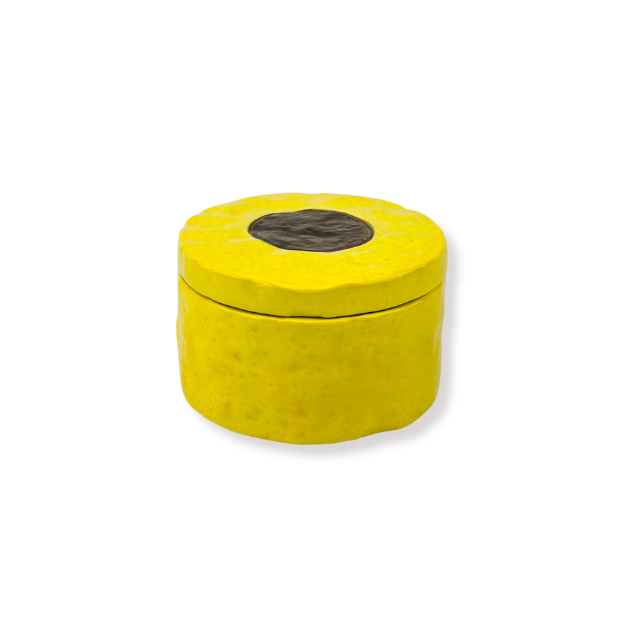 Opbergpot - Engelse Drop - Geel - Dolomiet - 9x9x6cm