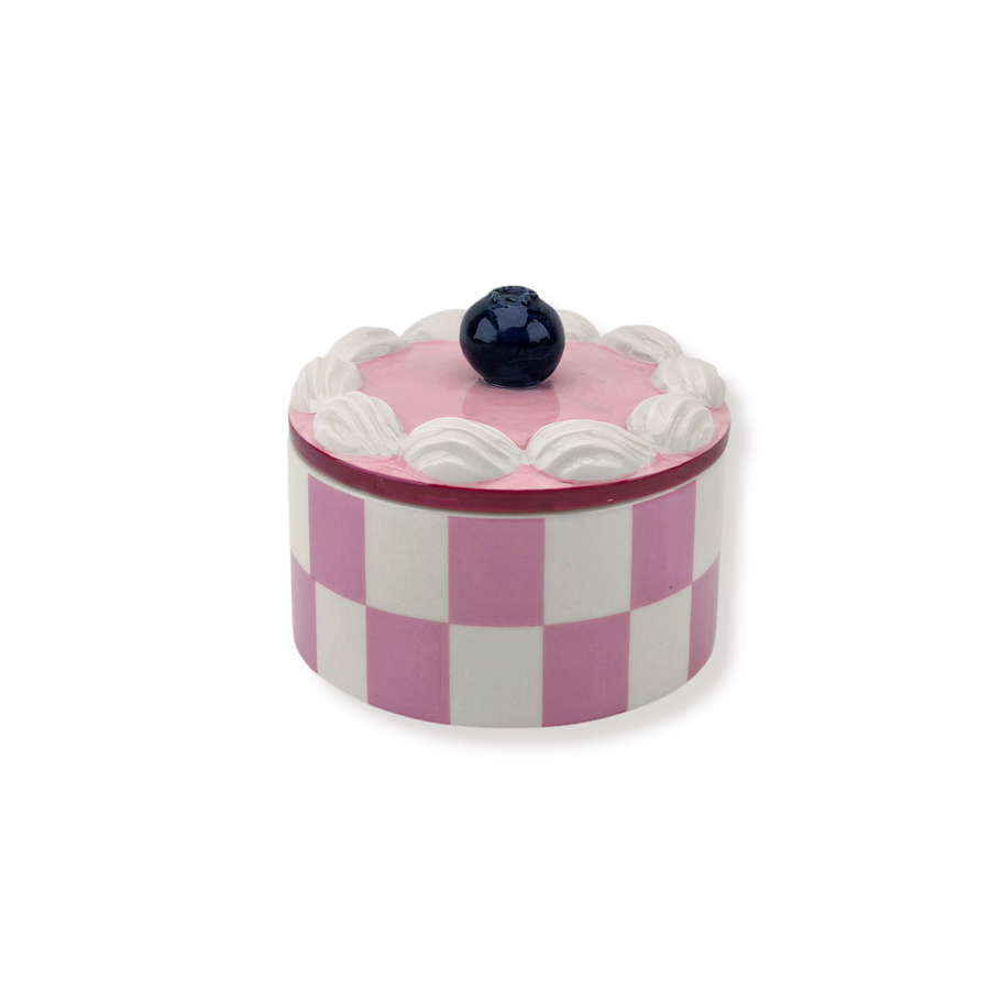 Storage jar - Tartlet Whipped Cream - Pink - Dolomite - 9x9x7,5cm