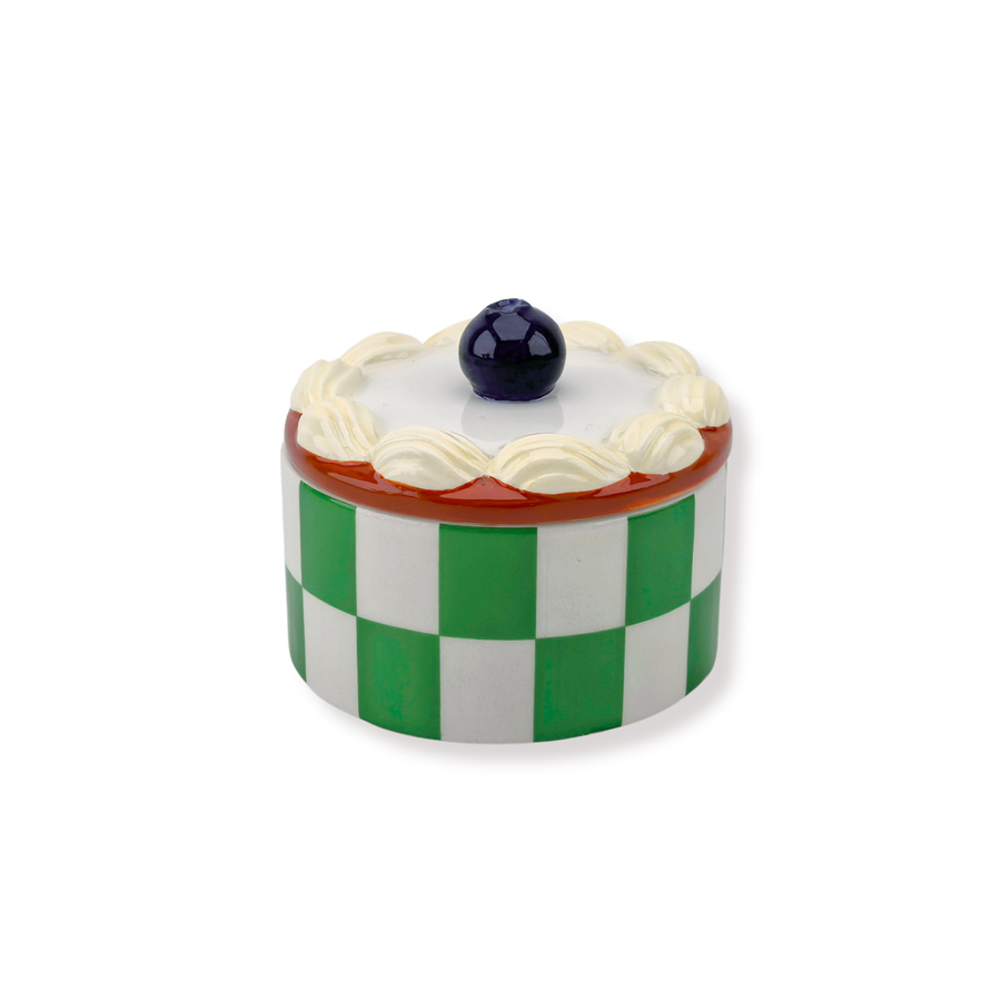 Storage Jar - Tartlet Whipped Cream - Green - Dolomite - 9x9x7.5cm