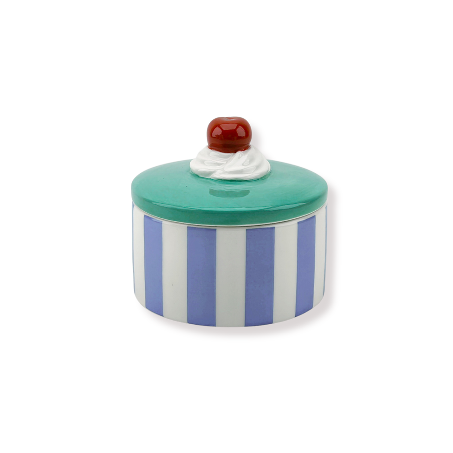 Opbergpot - Tartelette Kers - Blauw/Paars - Dolomiet - 9x9x7,5cm