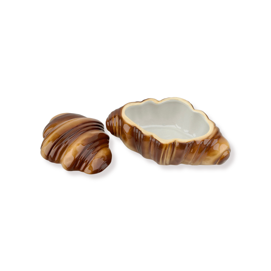 Opbergpot - Croissantpot - Bruin - 16,5x10x7,5cm