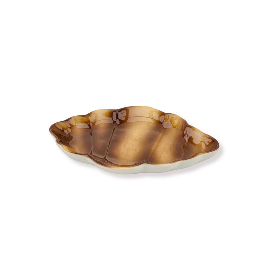 Decorative Plate - Croissant - Brown - Dolomite - 20x13,5x3cm
