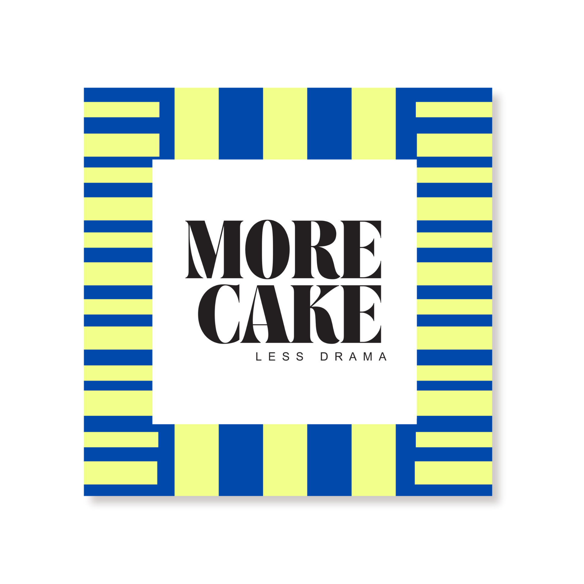 Papieren Servetten 33x33 cm – 3-Laags – FSC – Blauw/Groen – 'More Cake' – 20 Stuks