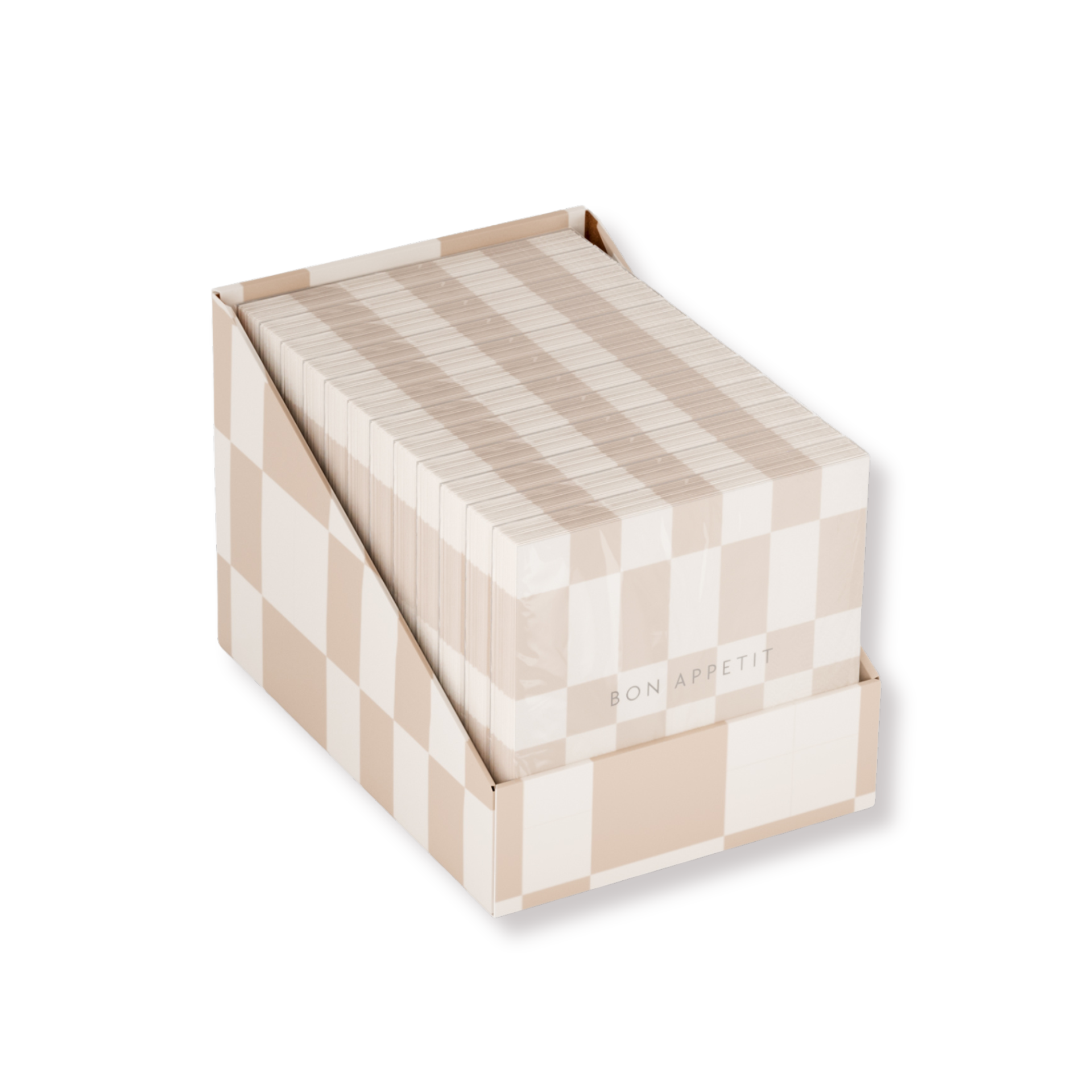 Papieren Servetten 33x33 cm – 3-Laags – FSC – Beige – 'Bon Appetit' – 20 Stuks
