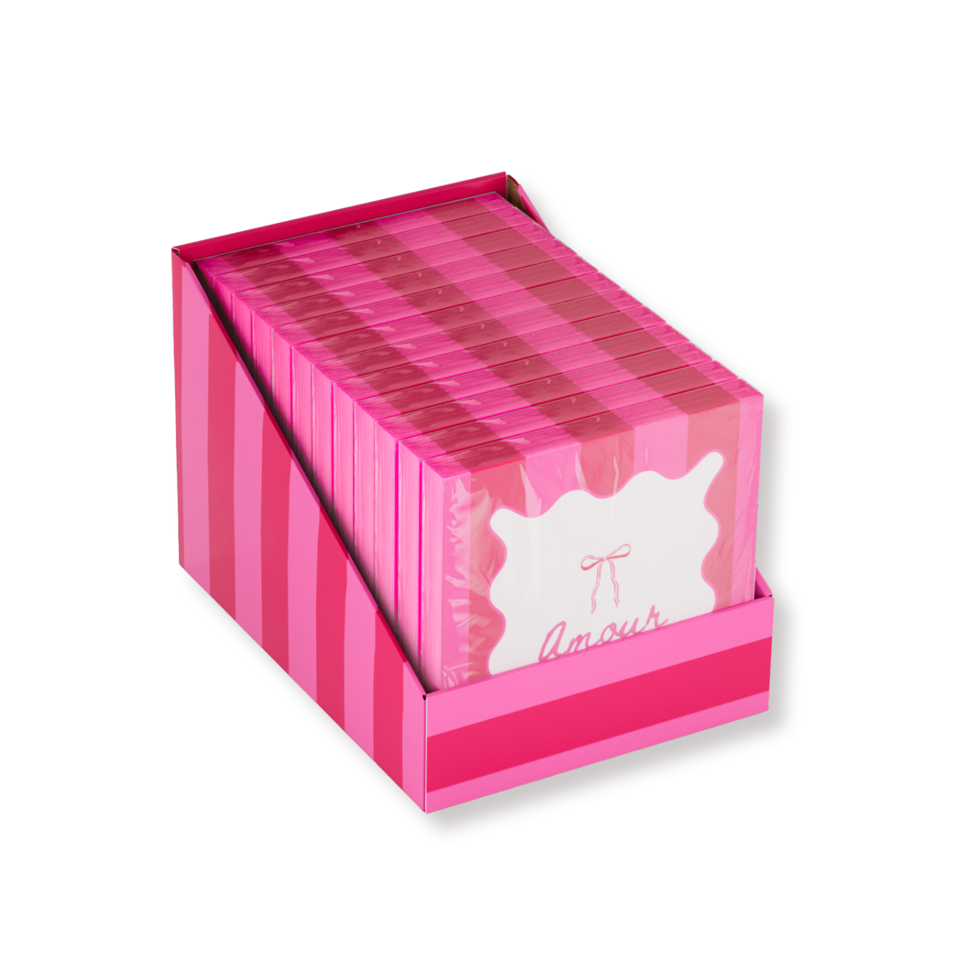 Papieren Servetten 33x33 cm – 3-Laags – FSC – Rood/Roze – 'Amour' – 20 Stuks