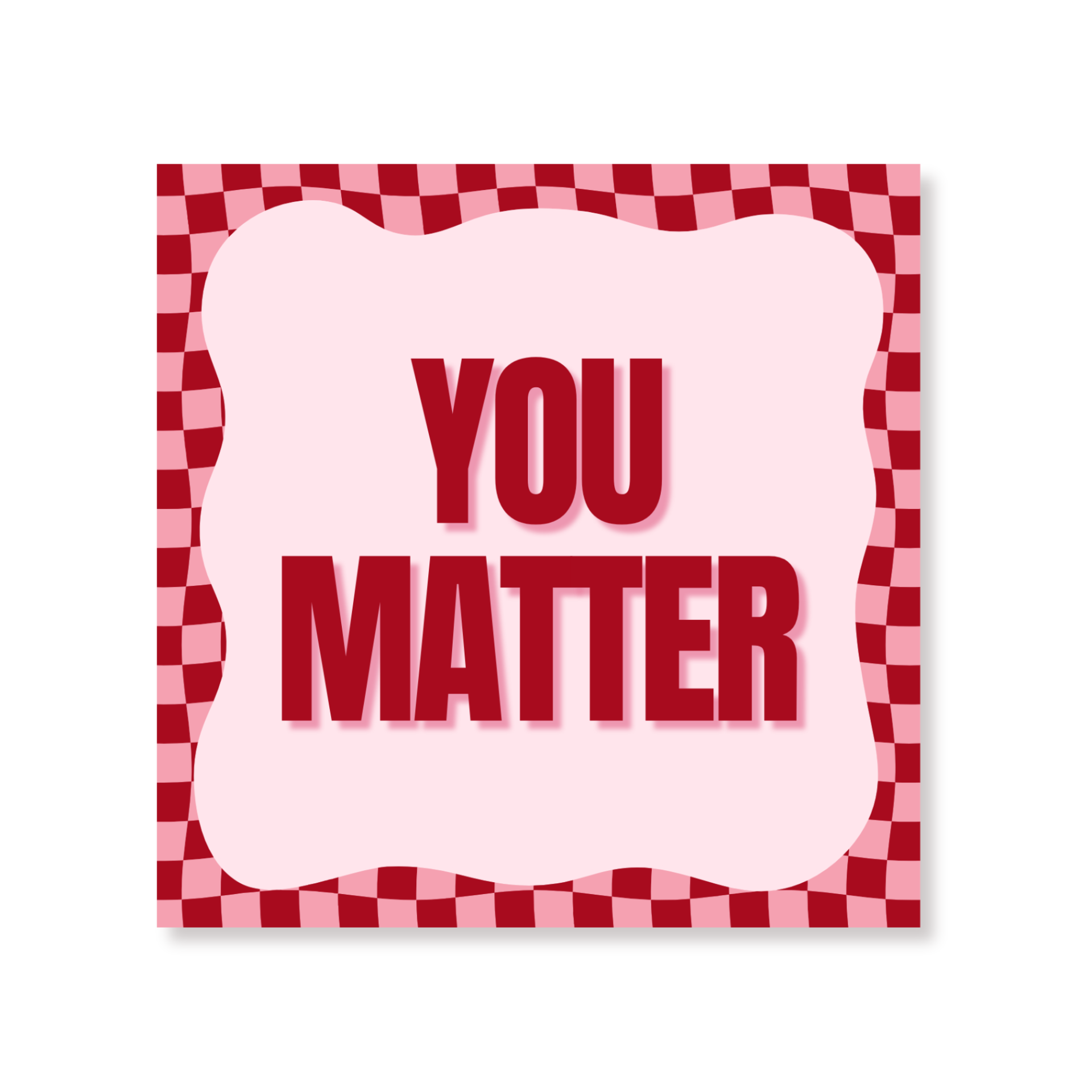 Papieren Servetten 33x33 cm – 3-Laags – FSC –Roze/Rood – 'You Matter' – 20 Stuks