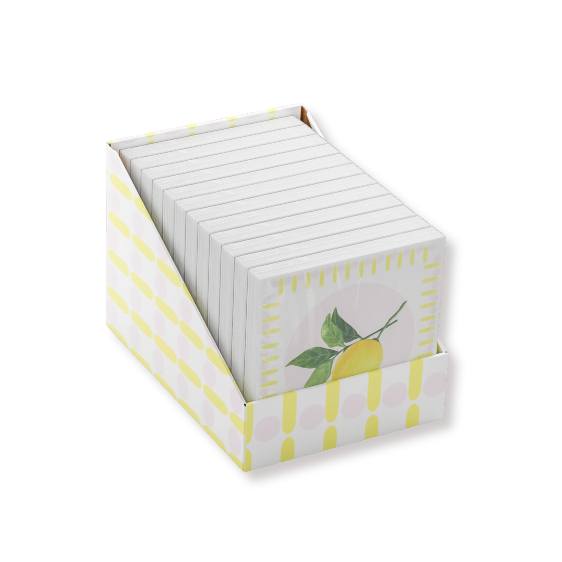 Paper Napkins Lemon– FSC – 3-Ply – 33x33 cm – Display Pack, 12 Packs (20 Pieces per Pack)
