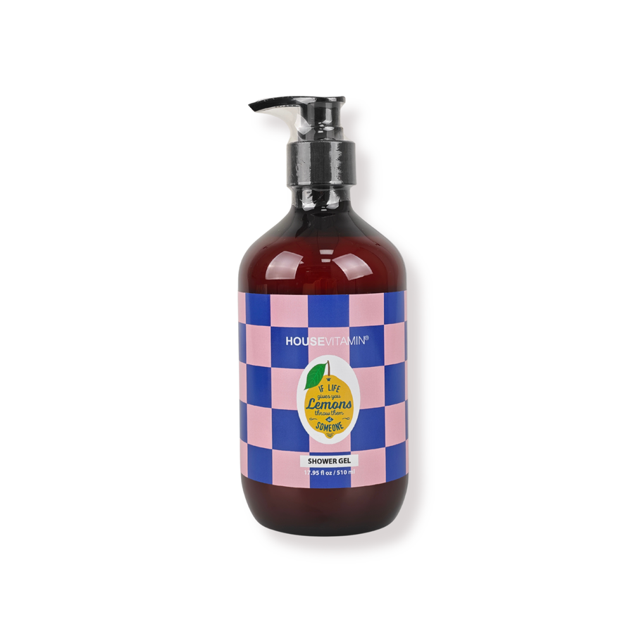 Shower Gel - Vegan Shower Gel Pump Bottle - Lemon | Bergamot | Basil - 510ml