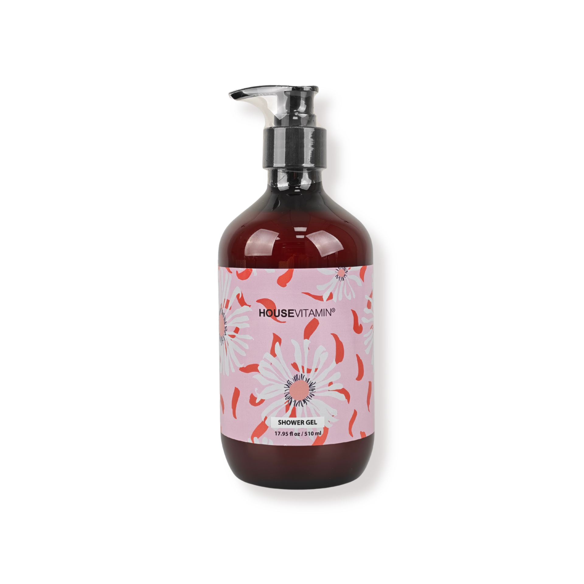 Shower Gel - Vegan Shower Gel Pump Bottle - Floral - 510ml