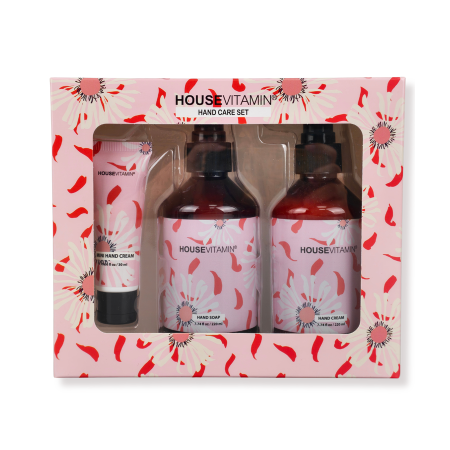 Hand Verzorging Cadeauset - Vegan Handzeep | Handcrème - Bloemig