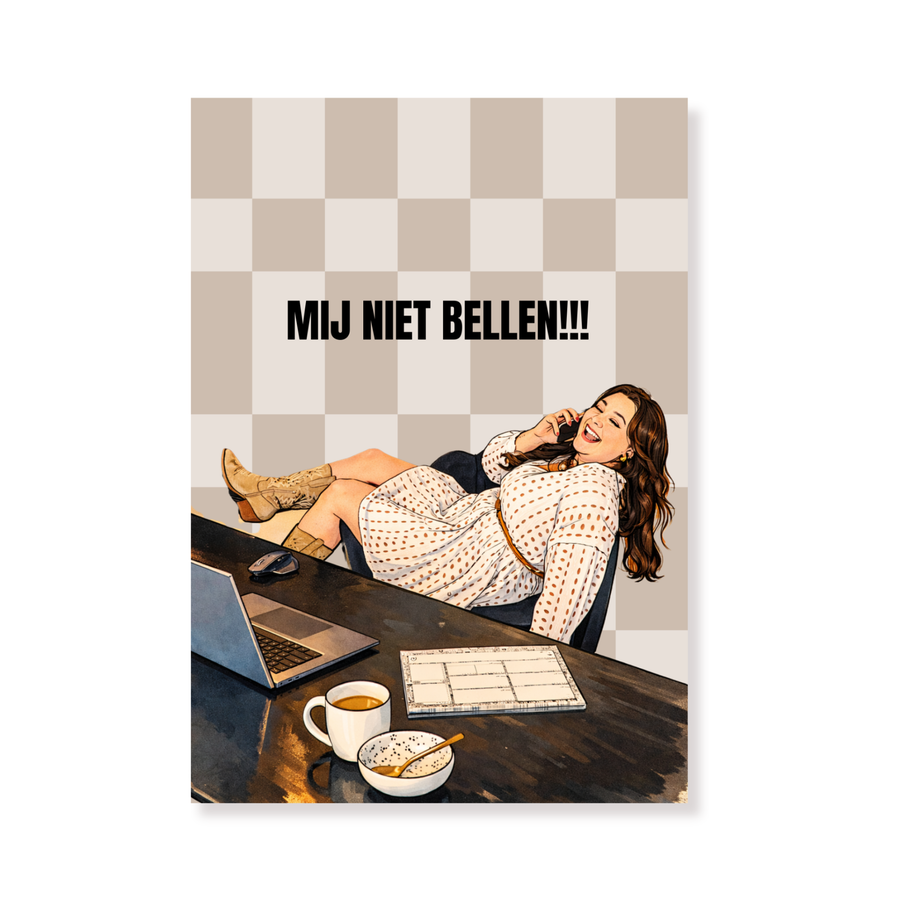 Ansichtkaart - Mij niet bellen - Paper - Set of 5 - A6