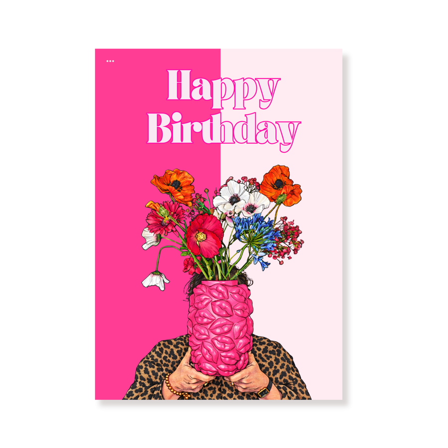 Ansichtkaart - Happy Birthday - Papier - Set of 5 - A6