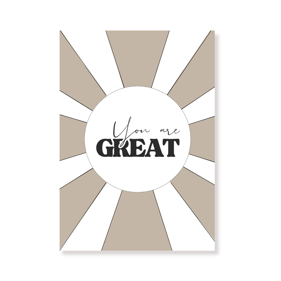 Ansichtkaart - You are Great - Papier - Set of 5 - A6
