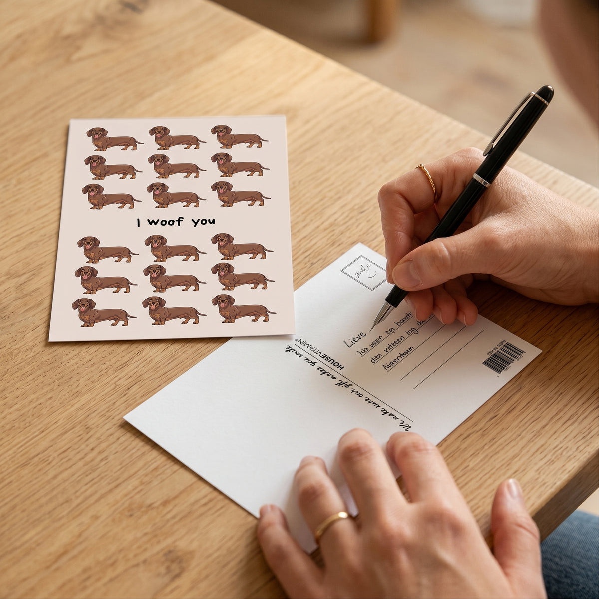 Ansichtkaart - I woof you - Papier - Set of 5 - A6