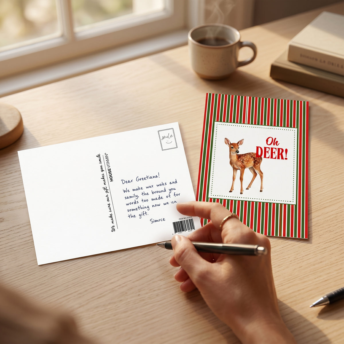 Ansichtkaart - Oh deer - Papier - Set of 5 - A6